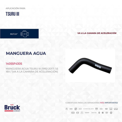 MANGUERA SUPERIOR DE RADIADOR NISSAN TSURU 1.6L 1992-2017