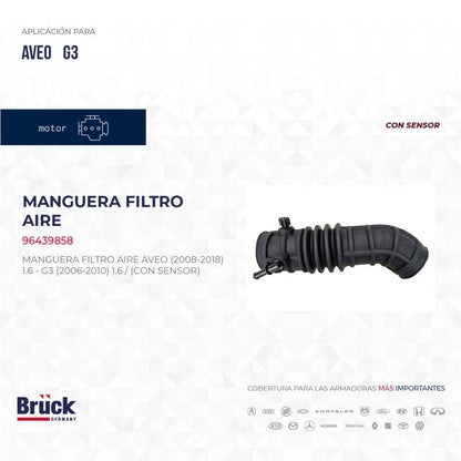 MANGUERA DUCTO DE AIRE AVEO 1.6L 2009-2017
