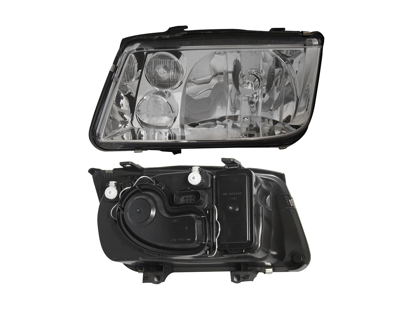 FARO FONDO CROMADO SIN LUPA CON CUARTO BLANCO JETTA A4 99-07