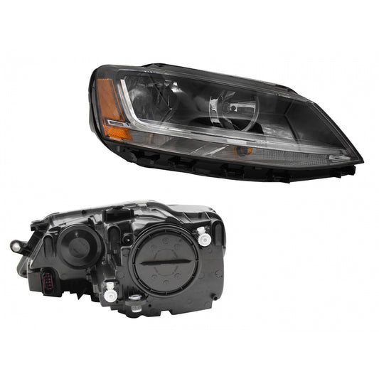 FARO FONDO NEGRO JETTA A6 10-18 CON LUZ LED